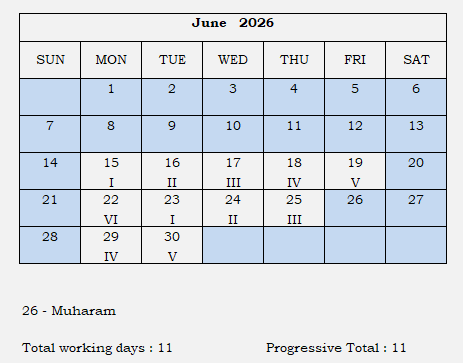 June 2026 Calendar